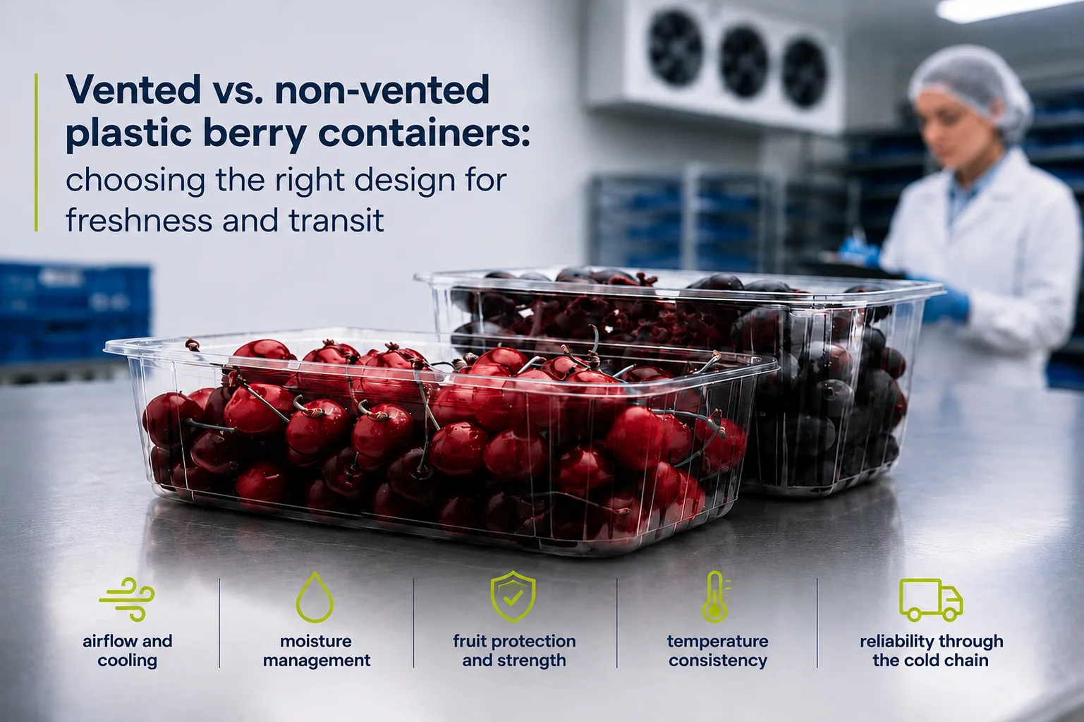 Vented vs. non-vented plastic berry containers: choosing the right design